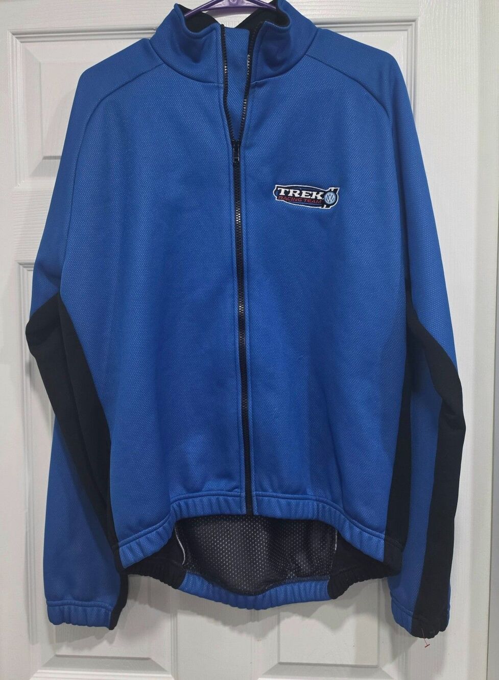 Vintage Trek Volkswagen Racing Team Cycling Jacket Mens L Blue Black